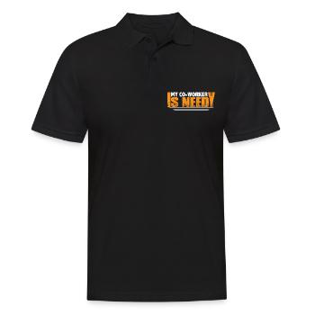 My Co-worker Is Needy 8 - Men's Polo Shirt - black - Front - Kai (181cm)