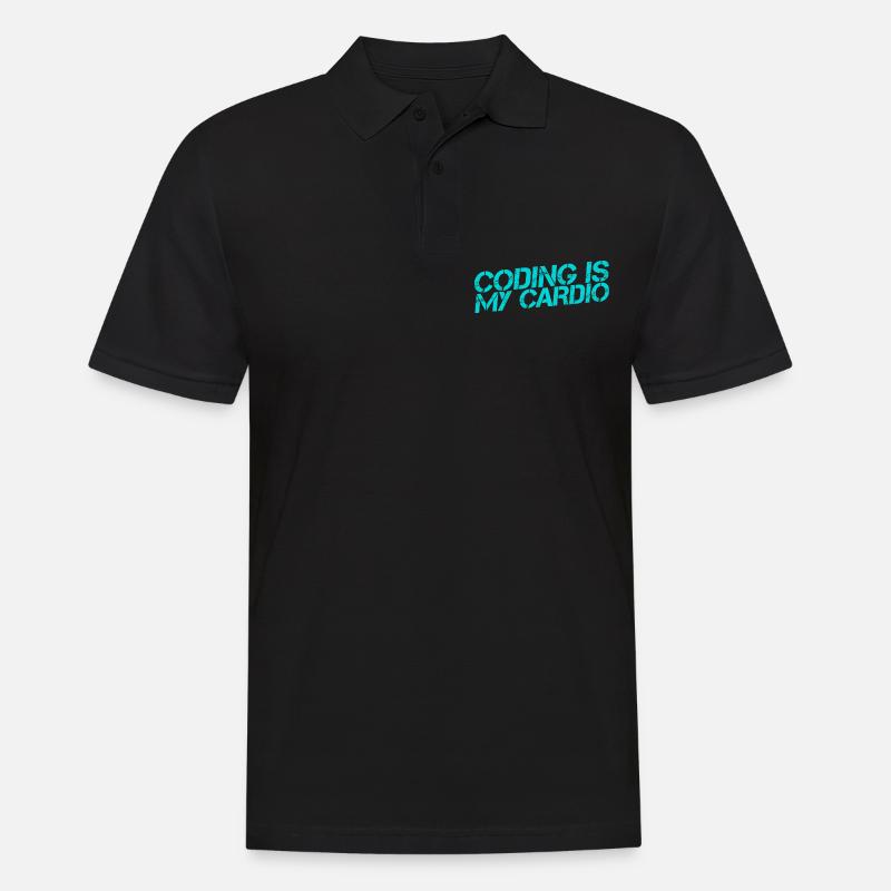 Coding Is My Cardio 3 - Männer Poloshirt - Schwarz