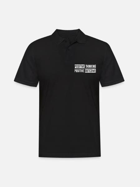 Positive Thinking Positive Outcome - Men's Polo Shirt - black