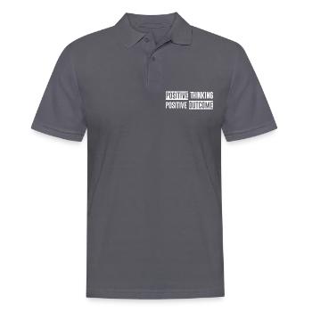 Pensée positive Résultat positif - Polo Homme - charbon - Devant - Nico (186cm)