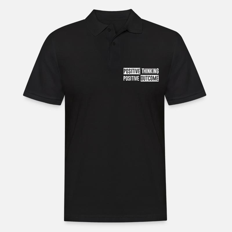 Positive Thinking Positive Outcome - Männer Poloshirt - Schwarz