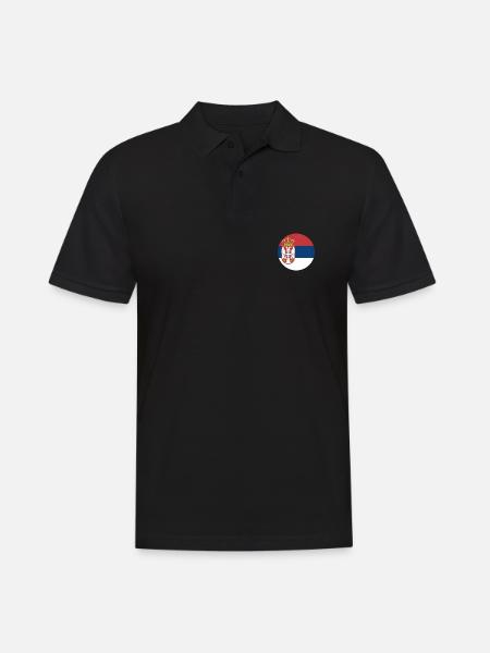 Drapeau Serbie drapeau serbe - Polo Homme - noir