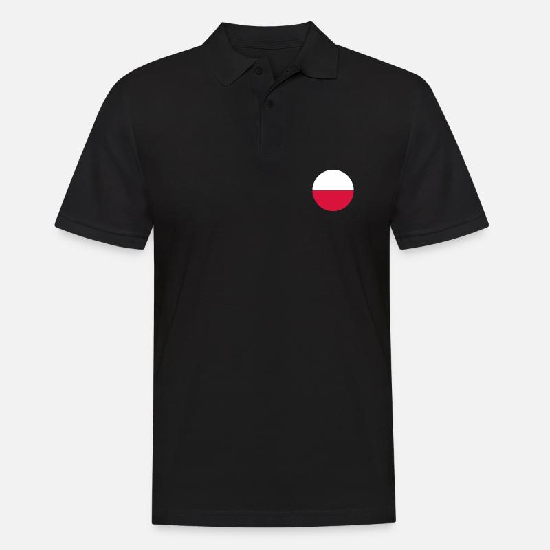 Polen polnisch Flagge Fahne - Männer Poloshirt - Schwarz
