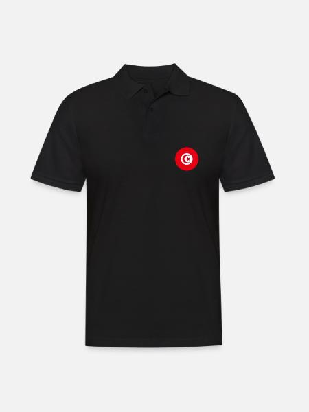 Tunisie drapeau tunisien drapeau - Polo Homme - noir