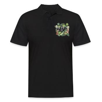 Tropical Summer - Men's Polo Shirt - black - Front - Kai (181cm)