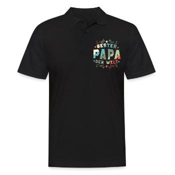 Bester Papa Der Welt Bester Papa - Männer Poloshirt - Schwarz - Vorne - Kai (181cm)