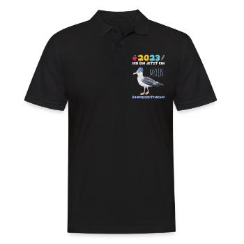 Kindergarten 2023 Möwe Nordsee Mädchen Jungen Kita - Männer Poloshirt - Schwarz - Vorne - Kai (181cm)