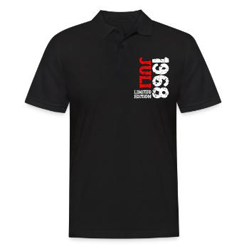 1968 Juli Limited Edition Geburtstag Geschenk - Männer Poloshirt - Schwarz - Vorne - Kai (181cm)