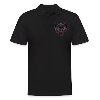 Pink Baby Panther | Baby Panther Head - Men's Polo Shirt - black - Front - Kai (181cm)
