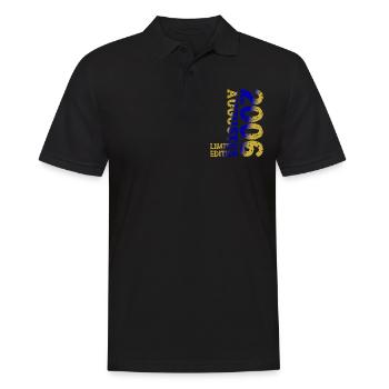 2006 August Limited Edition 17. Geburtstag Outfit - Männer Poloshirt - Schwarz - Vorne - Kai (181cm)