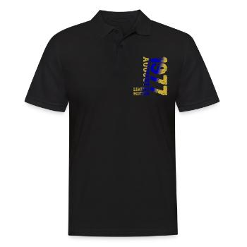 1977 Août Édition Limitée 46e Tenue d’anniversaire - Polo Homme - noir - Devant - Kai (181cm)