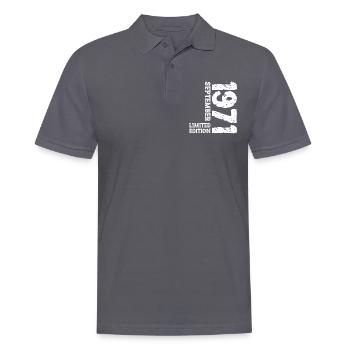1971 September Limited Edition 52. Geburtstag Deko - Männer Poloshirt - Anthrazit - Vorne - Nico (186cm)
