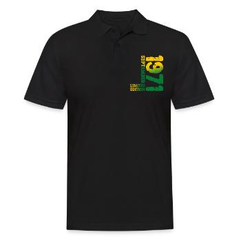 1971 Septembre Édition Limitée 52e Décoration Anniversaire - Polo Homme - noir - Devant - Kai (181cm)