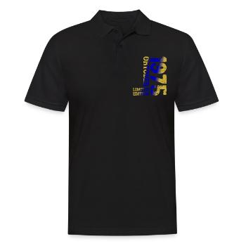 1975 Oktober Limited Edition 48. Geburtstag Deko - Männer Poloshirt - Schwarz - Vorne - Kai (181cm)