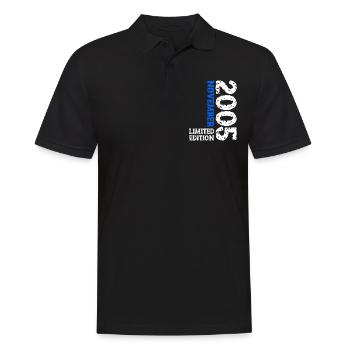 2005 November Limited Edition 18. Geburtstag Deko - Männer Poloshirt - Schwarz - Vorne - Kai (181cm)