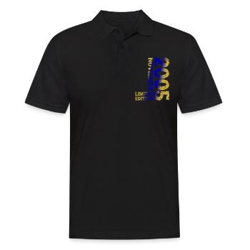 2005 November Limited Edition 18. Geburtstag Deko - Männer Poloshirt - Schwarz - Vorne - Kai (181cm)