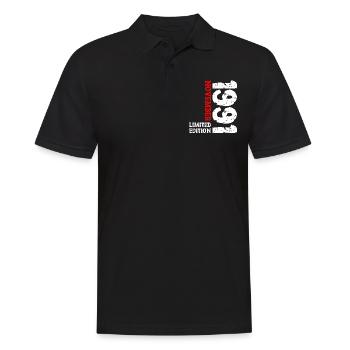 1991 November Limited Edition 32nd Birthday Decoration - Men's Polo Shirt - black - Front - Kai (181cm)