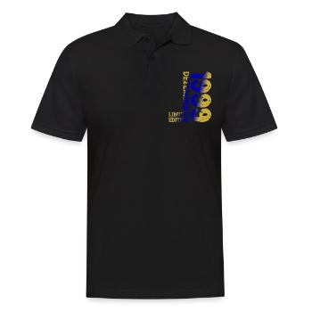1999 December Limited Edition 24th Birthday Decoration - Men's Polo Shirt - black - Front - Kai (181cm)