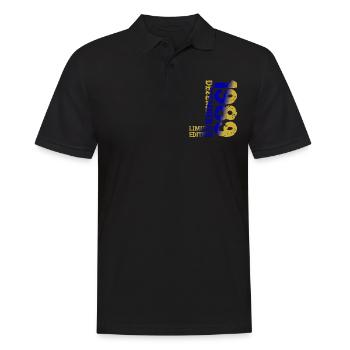 1989 Dezember Limited Edition 34. Geburtstag Deko - Männer Poloshirt - Schwarz - Vorne - Kai (181cm)