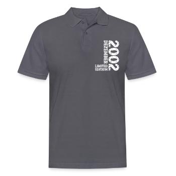 2002 December Limited Edition 21st Birthday Decoration - Men's Polo Shirt - charcoal grey - Front - Nico (186cm)