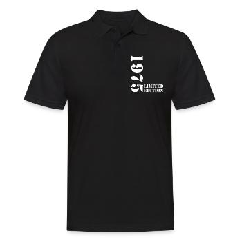1975 édition limitée anniversaire cadeau femme mari - Polo Homme - noir - Devant - Kai (181cm)