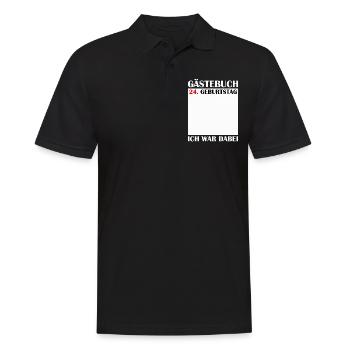 24e anniversaire femmes 24 ans hommes cadeau - Polo Homme - noir - Devant - Kai (181cm)
