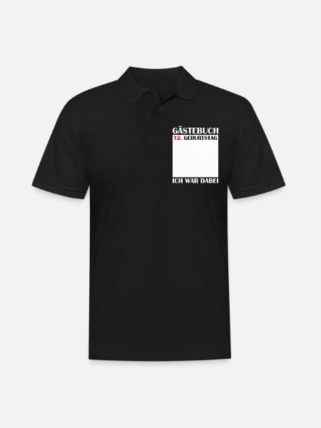 12. Geburtstag Mädchen 12 Jahre Jungen Geschenk - Männer Poloshirt - Schwarz