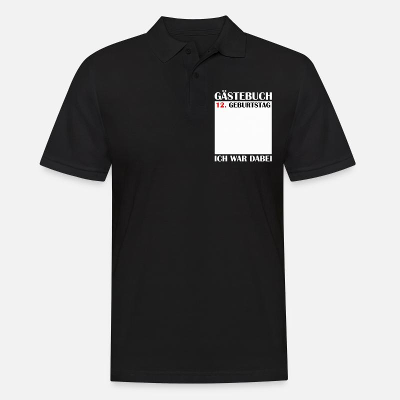 12. Geburtstag Mädchen 12 Jahre Jungen Geschenk - Männer Poloshirt - Schwarz