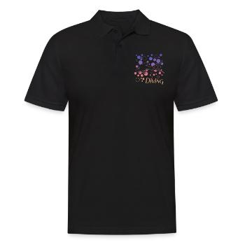 diving tauchen - Männer Poloshirt - Schwarz - Vorne - Kai (181cm)