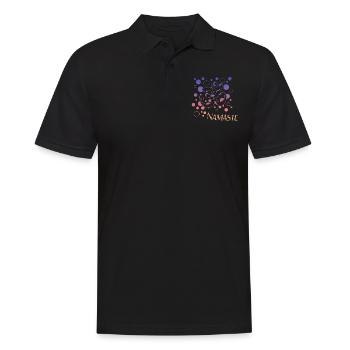 Namaste - Männer Poloshirt - Schwarz - Vorne - Kai (181cm)