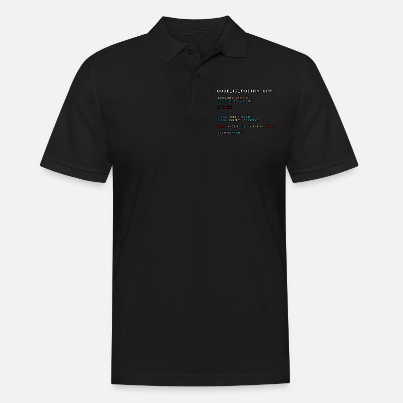 Code ist Poesie.CPP - Männer Poloshirt - Schwarz