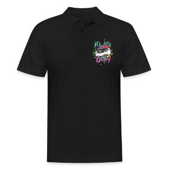 Es ist 80 Baby - Männer Poloshirt - Schwarz - Vorne - Kai (181cm)