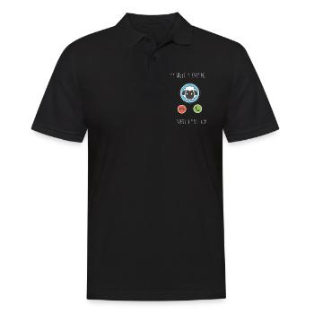 My Sheep Is Calling - Men's Polo Shirt - black - Front - Kai (181cm)