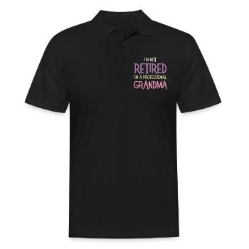 I'm Not Retired - Men's Polo Shirt - black - Front - Kai (181cm)