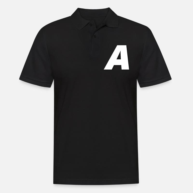 A - Männer Poloshirt - Schwarz