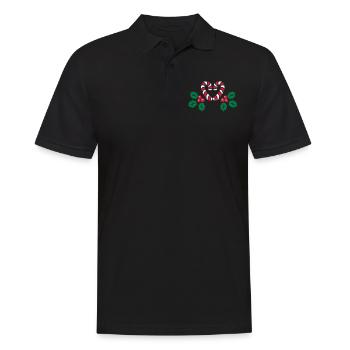 Candy Cane - Männer Poloshirt - Schwarz - Vorne - Kai (181cm)