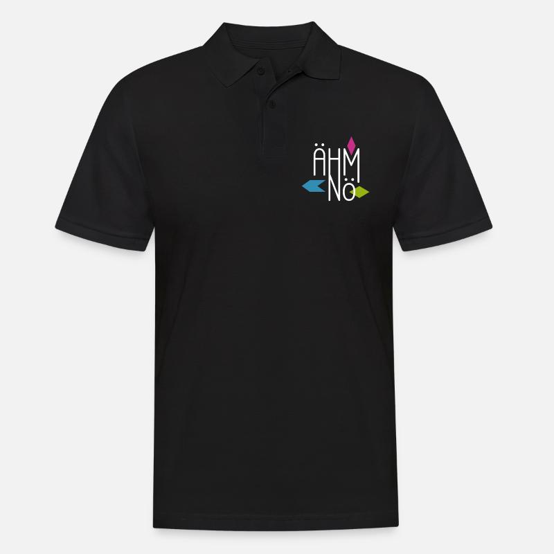 Ähm Nö - Männer Poloshirt - Schwarz