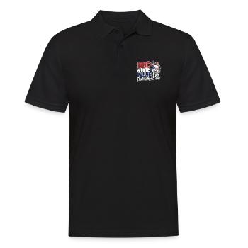 Rouge Blanc Bleu et Dalmatiens aussi - noir et - Polo Homme - noir - Devant - Kai (181cm)