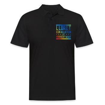Lloret De Mar Eskalation - Männer Poloshirt - Schwarz - Vorne - Kai (181cm)