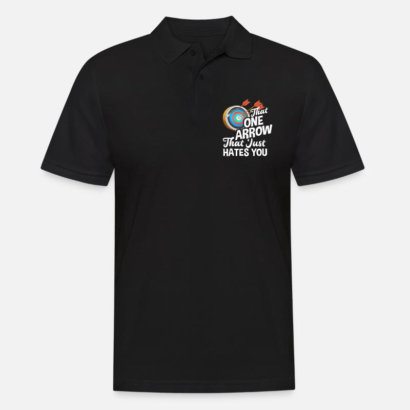 Bogen Bogenschießen - Männer Poloshirt - Schwarz