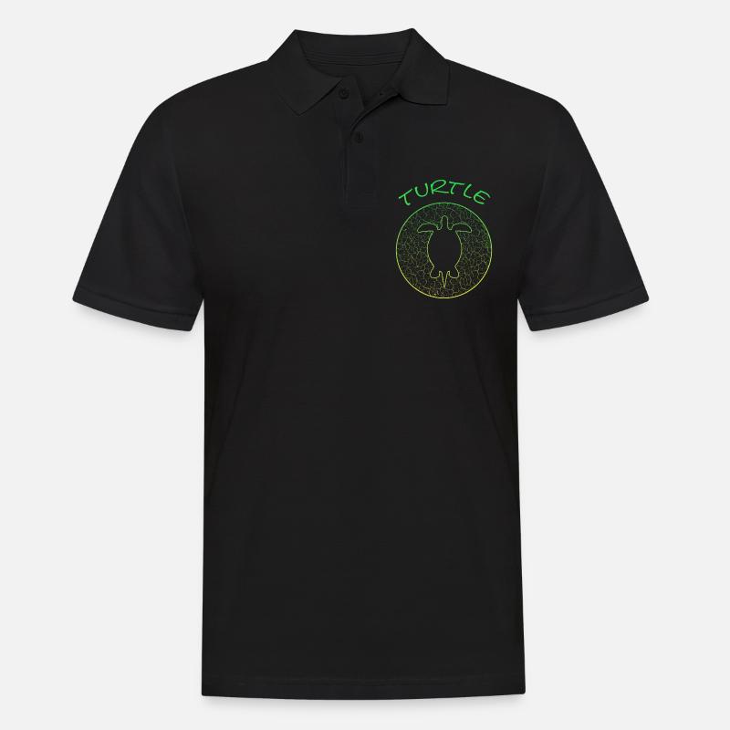 Turtle Schildkröte turtle Vintage - Männer Poloshirt - Schwarz