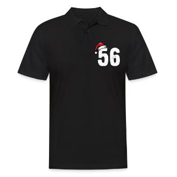 56 Number Christmas - Men's Polo Shirt - black - Front - Kai (181cm)