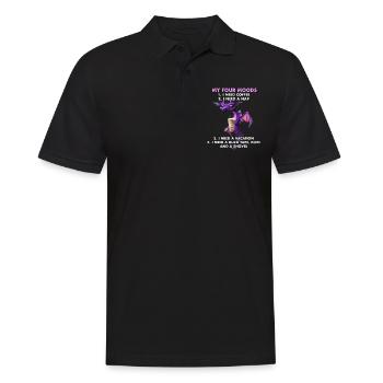 T-shirt Dragon Conte de fées Dragon Kanji japonais - Polo Homme - noir - Devant - Kai (181cm)