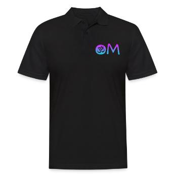 Om - Männer Poloshirt - Schwarz - Vorne - Kai (181cm)