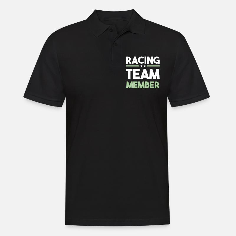 Racing Team - Männer Poloshirt - Schwarz