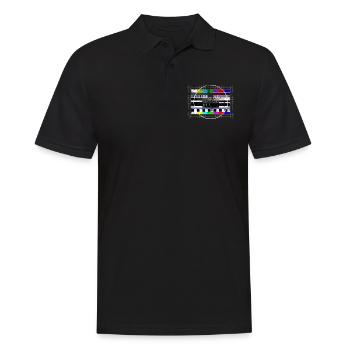 DDR Testbild Color used look - 80s - Men's Polo Shirt - black - Front - Kai (181cm)