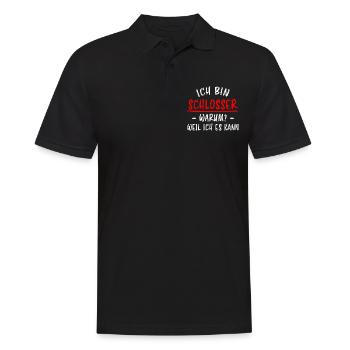 Schlosser Beruf Lustiger Spruch Schloss Geschenk - Männer Poloshirt - Schwarz - Vorne - Kai (181cm)