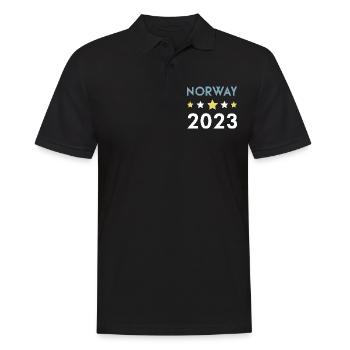 Norway 2023 Krone - Männer Poloshirt - Schwarz - Vorne - Kai (181cm)