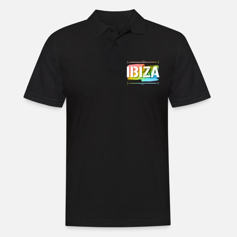 Ibiza - Männer Poloshirt - Schwarz