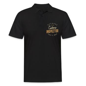 Customs Inspector Job Occupation Birthday Worker - Men's Polo Shirt - black - Front - Kai (181cm)